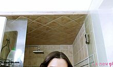 fierce flawless brunette took a shower