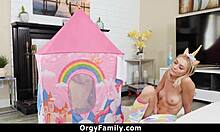 Stepsis Catches Stepbro Masturbating and Offers Helping Hand - Orgyfamily