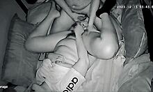 In this episode of family relationship, the brunette explores toys with her friend while her boyfriend watches.