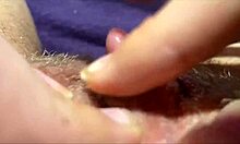 Huge clitoris rubbing leads to jerking orgasm