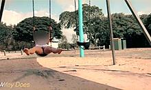 Wife swings on the swing no panties 😏