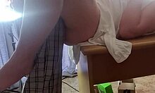 i fuck on office table in close-up view