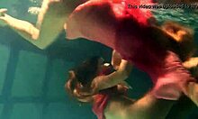 Lilia Mihalkova and Natalia Kupalka Underwater Lesbians