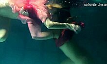 Lilia Mihalkova and Natalia Kupalka Underwater Lesbians