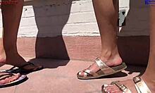 Free promo erotique fetish threesome outdoor footjobs barefoot patio starring eric john