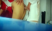 stepdaughter cheats with stepfather doctor in office, doesn't she?