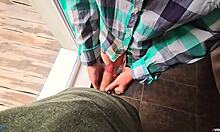 stepsister says, let me help you cum in my panties quick