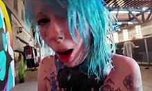 Lesbian femdom - submissive girl begs her mistress for a rough fuck