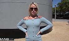 teen layla love flashes pussy on hike then fucks