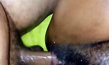 Oily wet pussy leads to intense orgasm for ebony milf wife