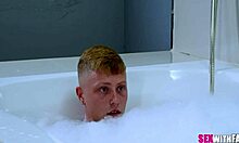 stepmom catches son jerking off then sucks him dry!