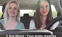 Lucky Guy Gets Sucked By Two Girls On Roadside