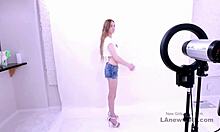 does this skinny blonde model get fucked at her modeling audition?