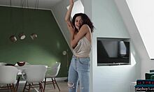 Petite Asian Teen Model Layla Balan in Solo Softcore Pose