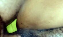 Oily wet pussy leads to intense orgasm for ebony milf wife