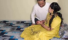 indian couple's intimate bridal function moment