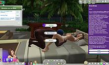 My simified mom and her bbc boyfriend having anal sex as they do in real life