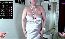 Mature milf aimee dances and squirts wildly in lingerie.