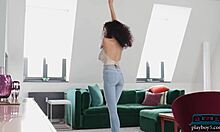 Petite Asian Teen Model Layla Balan in Solo Softcore Pose