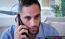 Raunchy bisexual teen 18+s caught by their stepdad in familyorgasm!