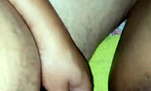 Oily wet pussy leads to intense orgasm for ebony milf wife