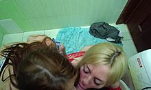 two beautiful girls sucking my hairy dick pov 😍