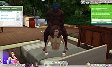 My simified mom and her bbc boyfriend having anal sex as they do in real life