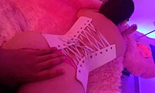 i put my wife's corset on my maid 😈