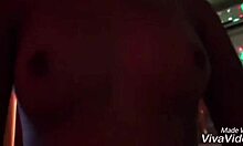 In this amateur video a teen latina shows her small tits