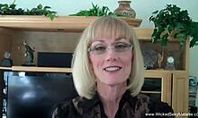 Oh wow, this cuckold granny can't get enough cum! She loves blowjobs and facials from the group. So addicted!