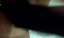 My wife jumps around with her dildo, having fun