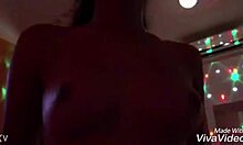 In this amateur video a teen latina shows her small tits