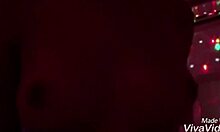 In this amateur video a teen latina shows her small tits