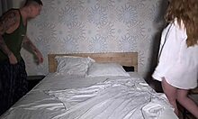 Busty blonde cheats intensely on her cuckold boyfriend with his stepdad