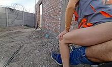 ingeniera argentina nataly follando en obra de construcción