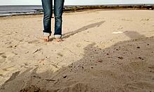 Beach Walk Ends With Cock Insertion For Busty Brunette.