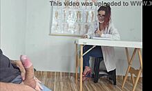 did you see that risky handjob in public end with cum in mouth at the nurse's?