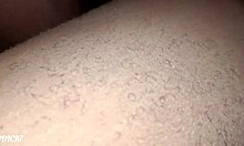 Couple rides and creams on homemade dick