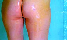 college girls shower time wet pink thong reveal