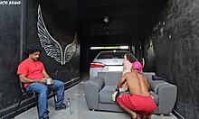 Friend's Girlfriend Notices Hard Cock And Fucks Me