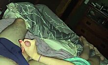 Wife jerks, blows, and fucks to cum-covered asshole