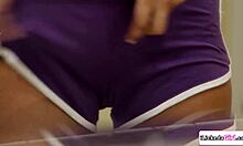 Lesbian babes sniff wet panties then lick pussy