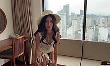 Spanish Blanca Wants White Russian Cock Creampie!