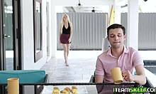 Nikki Sweet and Johnny masturbate passionately in the bathroom