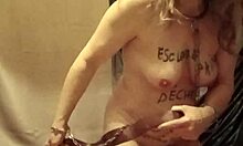 Slave Receives Belt Strikes For Indoctrination In Bondage