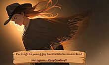 fucking that young guy hard while he moans loudly in their erotic session.