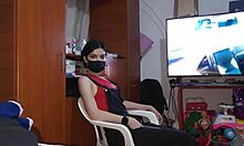 She tries on underwear in front of me, and I fuck her multiple times