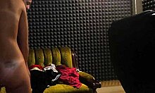 Intimate encounter with partner in homemade setting