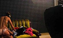 Intimate encounter with partner in homemade setting