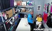 caught stealing aria banks sucks and fucks guard